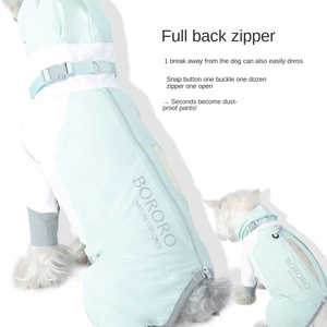 Ropa para Perros Baolele, Mono Impermeable de Nailon para Todas las Estaciones con Orificio para Correa, Chaqueta para Lluvia - Product Image 3