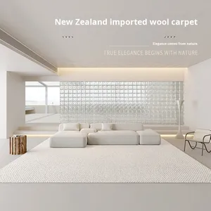 Tappeto in Lana per <span class=keywords><strong>Soggiorno</strong></span> e Camera da Letto, Tinta Unita, Lusso Minimalista, Alta Qualità, Copertura Completa, Grande, Spesso, Antiscivolo - Product Image 2