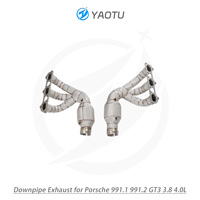 Manifold Knalpot Performa YT Dengan Katalis dan Pelindung Panas Kompatibel dengan 991 GT3 3.8L 4.0L Suku Cadang Tuning Otomatis