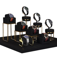 Jinsky personnalisé luxe montre vitrine compteur microfibre Table marque montre affichage accessoires Bracelet montre support