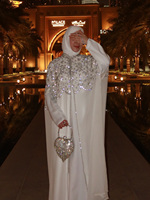 Robe musulmane modeste pour femmes, style OEM/ODM, pour l'Aïd à Dubaï, ornée, caftan de luxe Khaliji, abaya de soirée élégante à motifs floraux