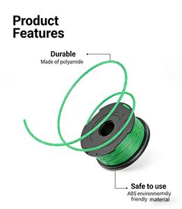 Cabezal de Repuesto para Desbrozadora A6486, Bobina de Hilo de Nylon Redondo de 2.0mm, Verde, 20FT/6.1M, Compatible con BLACK DECKER GL9035-QS GL8033-QS STC5433 - Product Image 2