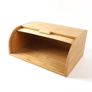 Caja de almacenamiento de pan de bambú para cocina con tapa, caja de almacenamiento de frutas y verduras de madera maciza, organizador de bambú a prueba de polvo. - Product Image 2