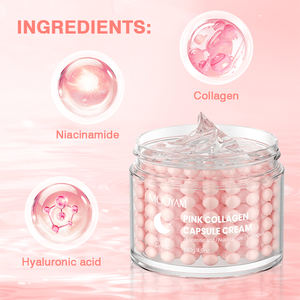 Etiqueta privada OEM <span class=keywords><strong>Pink</strong></span> Collagen Capsule Face Cream con ácido hialurónico y nicotinamida Hidratante 140g MOOYAM Crema facial - Product Image 3