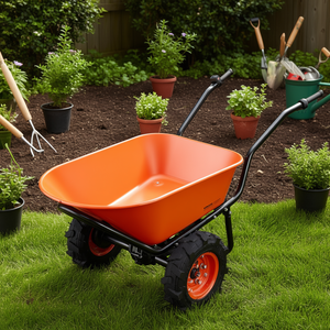 Carreta de Jardín Eléctrica con Capacidad de Carga de 4.5 Pies Cúbicos, 573 Libras, Dos Ruedas, Mango Metálico, Ruedas de 16 Pulgadas - Product Image 2