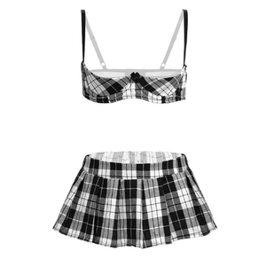 ชุดเดรสเปิดหน้าอกยั่วยวนสุดเซ็กซี่ชุดนักเรียนคอสเพลย์ชุดเครื่องแบบซุกซนเร้าอารมณ์ - Product Image 4