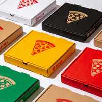 Plateau à pizza auto-élevant en carton ondulé kraft écologique imprimé sur mesure, gaufré quadricolore