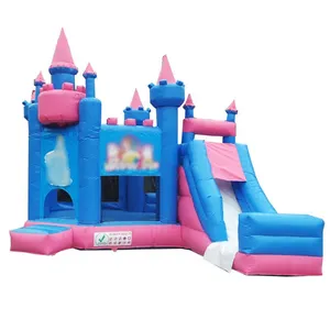 Casa de rebote de grado comercial para niños, castillo inflable con temática de princesa gigante