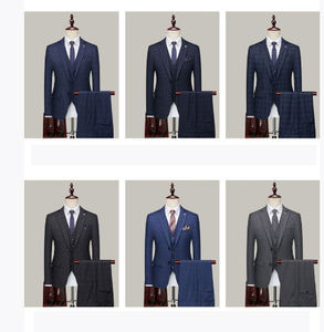 Chaqueta de traje a medida para hombre, chaqueta <span class=keywords><strong>barata</strong></span>, traje de uniforme de oficina, Color <span class=keywords><strong>azul</strong></span> Aqua, 3 uds. - Product Image 5