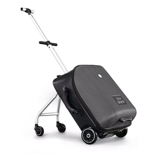 <span class=keywords><strong>Valise</strong></span> à roulettes 2-en-1 pour enfants de 20 pouces avec siège, poussette de voyage, bagage cabine, trottinette pour enfants - Product Image 1