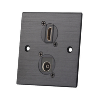 Boîtier de connexion mural multimédia de type 86, double module de type D, prise combinée audio-vidéo CAT5e CAT6 RJ45