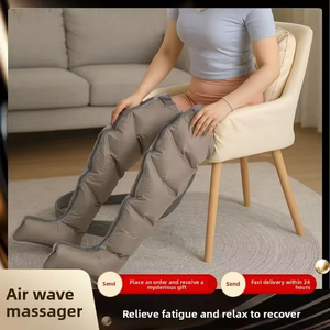 Air Compress Leg Massager System Pressotherapy Machine <b>with</b> Compression Boots for Leg Recovery Adjustable Size Timing <b>Control</b> - Product Image 5