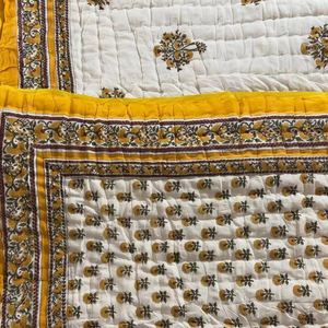 Handblock puro algodón mano bloque impreso algodón Kantha edredón cubierta Floral venta al por mayor hecho a mano Patchwork verano manta colcha - Product Image 1