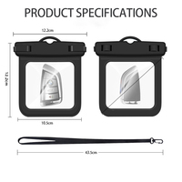 Sac étanche IPX8 pour clés de voiture, montres, écouteurs et autres petits objets – Idéal pour la natation et la vente en gros
