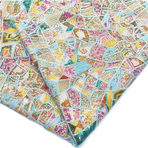 Bán Sỉ Vải Cho Váy Nữ Chất Lượng Lưới Trang Trí Vải Sequin Vải Đầm May Mặc - Product Image 1