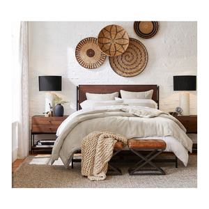 <span class=keywords><strong>2021</strong></span> nouveauté petite table de chevet en bois moderne chêne noyer couleur table de nuit avec 2 tiroirs - Product Image 5