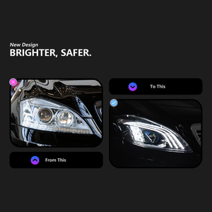 ไฟหน้า LED ขายดีสำหรับ Mercedes <span class=keywords><strong>Benz</strong></span> <span class=keywords><strong>S300</strong></span> S350รุ่น <span class=keywords><strong>W221</strong></span> 2006-2012ปลั๊กแอนด์เพลย์ไฟหน้าอัปเกรด DRL อัตโนมัติ - Product Image 5