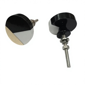 Perillas de resina hechas a mano con rayas blancas y negras, ecológicas, duraderas y modernas para cajones de dormitorio, hogar, bar, hotel y gabinetes de cocina - Product Image 4