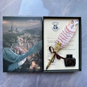 Coffret cadeau Vintage <span class=keywords><strong>Harry</strong></span> Feather <span class=keywords><strong>Stylo</strong></span> à bille en métal 0,7 mm Encre multicolore Non effaçable - Product Image 2