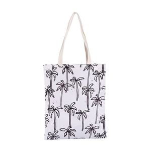 Customizable Eco-Friendly Reusable <b>Canvas</b> Cotton Tote Bag Recycled Blank <b>Plain</b> with Logo Letter Pattern - Product Image 1