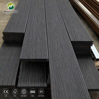 Revêtement de terrasse extérieur en composite WPC à grain de bois massif, co-extrudé, imperméable, résistant aux UV, pour jardin