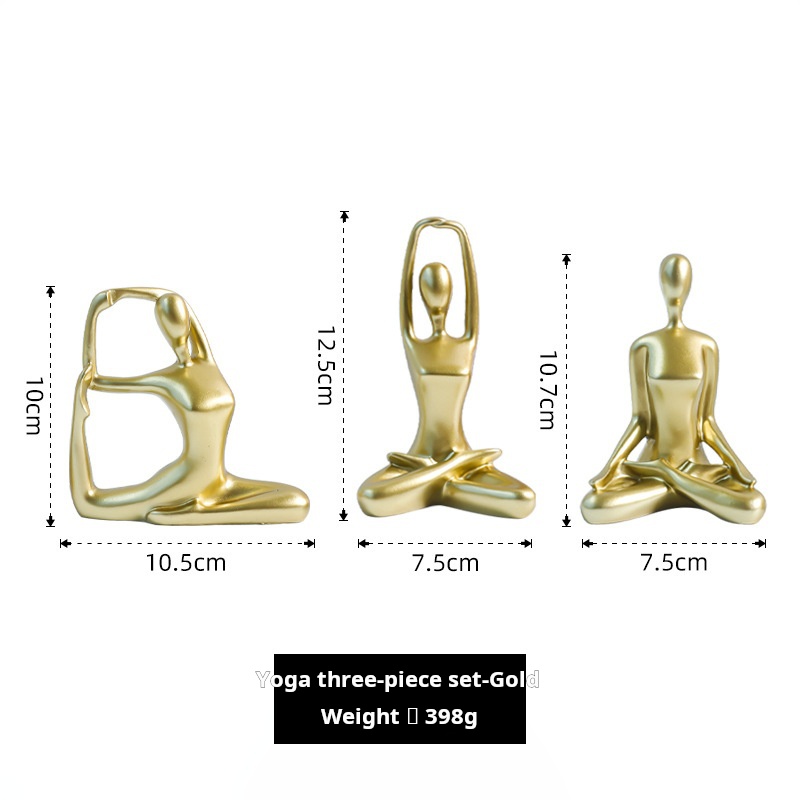 Mini set tre pezzi yoga-oro
