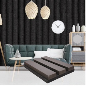 Panneau acoustique en bois à lattes moderne et écologique à NRC élevé, absorption acoustique haute fréquence pour entrepôt, studio d'enregistrement, maison - Product Image 6