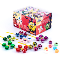 Halal Aardspin Oogbol 3D Explosie Meerkleurige Gummy Candy Fruitig Aroma Fruit Sandwich Fabrieksdirect OEM Fles