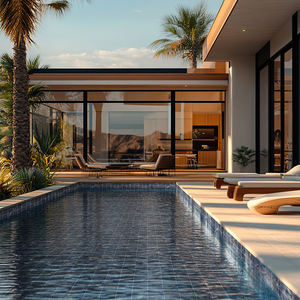 Piastrelle per Piscina in Porcellana Antiscivolo Effetto Pietra di Bali, Mosaico Liscio Opaco Blu Giove 150x150 per Esterni - Product Image 5