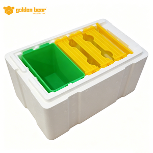 Caja de apareamiento Golden Bear de una sola capa con 3 marcos, caja de apareamiento de abejas mini de espuma de poliestireno - Product Image 3
