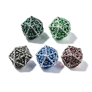 Ensemble de dés de <span class=keywords><strong>jeu</strong></span> de rôle en métal massif personnalisé, dés de D&D inspirés du Roi Singe, 7 pièces, avec design de moule exclusif XDICES - Product Image 6
