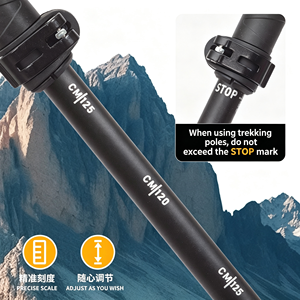 Bastón de Trekking Plegable de Aleación de Aluminio de 3 Secciones Ajustable ZHEFRE con Mango de EVA y Sistema de Bloqueo Rápido para Senderismo - Product Image 3