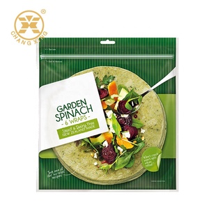 Custom Printed Logo Cheap Heat Sealed Tortilla Wraps Packaging Food Safe Bread Packaging Mylar <strong>Bag</strong>