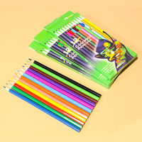 Ensemble de crayons de couleur macaron en bois standard MQ HB, 12 couleurs, pour le bureau et l'école, logo personnalisable
