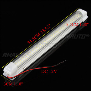 Barre lumineuse LED 12V 24V 72 LED pour intérieur de voiture, camionnette, camion, camping-car, caravane, bateau, maison, avec interrupteur marche/arrêt - Product Image 2