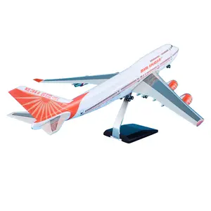 印度B747 LED飞机模型语音控制客机模型1:150客机仿真模型47厘米