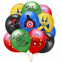 Décorations de fête d'anniversaire Super-héros ballons en Latex Super Spiderman jouets gonflables pour enfants ballons de douche