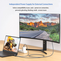 Câble adaptateur convertisseur ULT-unite 4k 60hz USB HDMI mâle vers DP mâle, HDMI avec alimentation USB pour PC, ordinateur portable, projecteur HD