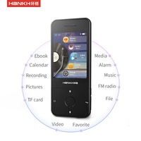 Reproductor de Mp3 Hbnkh de 2,4 pulgadas con botón táctil Reproductor Mp4 con micrófono Lectura de libros electrónicos en inglés y hebreo