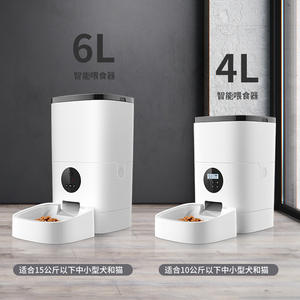 Comedero Inteligente para Mascotas de 6L, Dispensador Automático Programable con Control por Aplicación para Perros y Gatos, Diseño Redondeado Blanco - Product Image 1