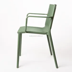 <span class=keywords><strong>Silla</strong></span> <span class=keywords><strong>de</strong></span> plástico apilable <span class=keywords><strong>de</strong></span> nuevo diseño moderno con reposabrazos - Product Image 3