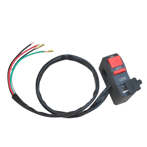 Motorcycle Headlight <b>Switch</b> With USB Charger <b>12V</b> Toggle Light <b>Switch</b> For Modification Retrofit Upgrade Plastic Blade Terminal - Product Image 2