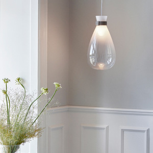 Nordic Designer Multi-Head <b>Balloon</b> Leather Chandelier Teardrop Glass Pendant for Living Room Dining Room Bar Counter Chandelier - Product Image 3