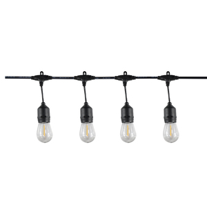 หลอดไฟ LED ทนต่อสภาพอากาศสำหรับงานปาร์ตี้สายไฟทำจากพีวีซี E26 2W เส้นใยเอดิสันไส้หลอด S14 E27ยืดหยุ่นได้