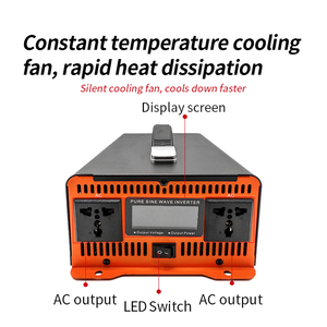 Convertisseur d'onde sinusoïdale pure 3000W DC12 24V 48V 60V 72V vers AC 220V 110V avec câblage dédié pour système d'alimentation automobile et domestique - Product Image 5
