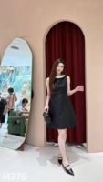 Robe de soirée mini trapèze sans manches en satin tissé lavable avec ceinture, idéale pour l'été, pour femmes, approvisionnement direct usine OEM