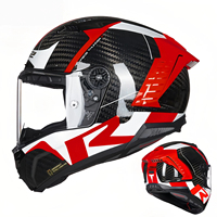 Casque de moto intégral LS2 FF805 THUNDER en fibre de carbone avec visière anti-buée, pour course automobile, nouveau modèle en mousse ABS