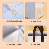 Sac de livraison alimentaire isotherme non tissé, sac de transport pour traiteur, doublure en aluminium, haute résistance