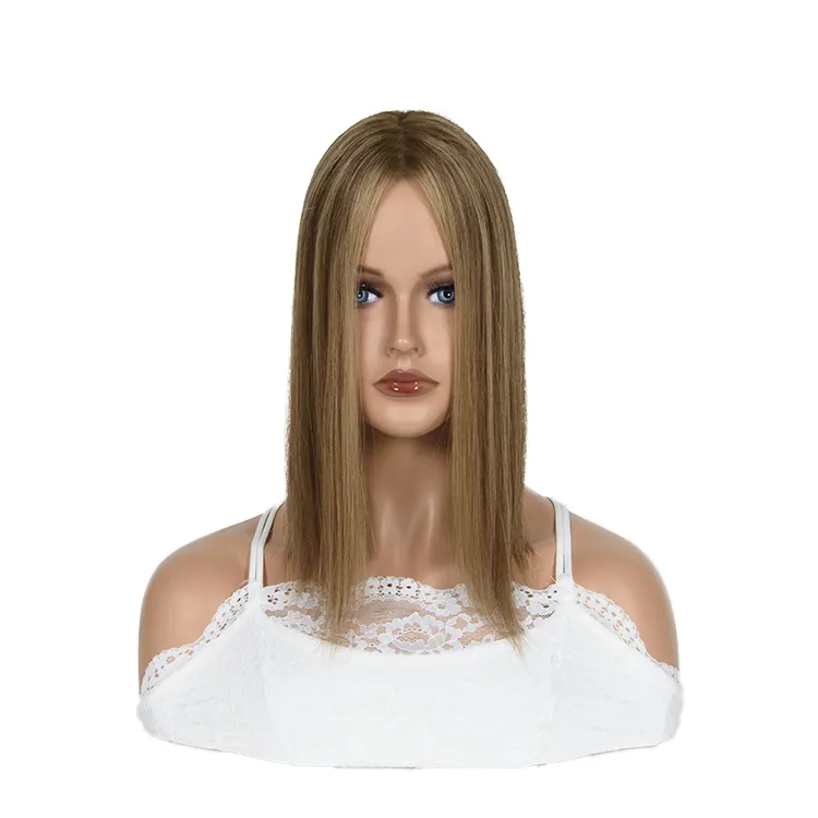 Hochwertiges europäisches unverarbeitetes jungfräuliches Haar Spitzen-Topper für weiße Frau