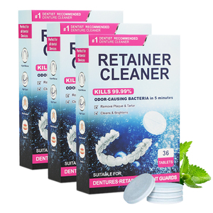Tabletas de limpieza retenedoras sin manchas de menta para alineadores <span class=keywords><strong>Invisalign</strong></span>, protector bucal para dentaduras postizas, limpiador Dental, blanqueamiento de <span class=keywords><strong>dientes</strong></span>, cuidado bucal - Product Image 1